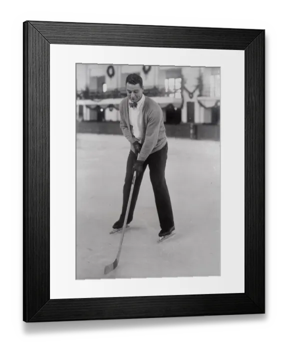 Framed Print : Lou Gehrig Playing Hockey Framed Print : Lou Gehrig Playing Hockey