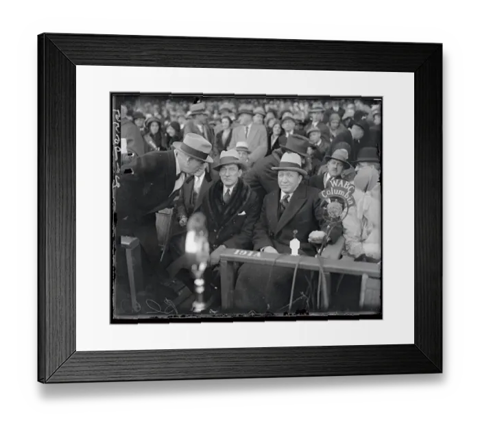 Framed Print : Knute Rockne and James Walker at Game Framed Print : Knute Rockne and James Walker at Game