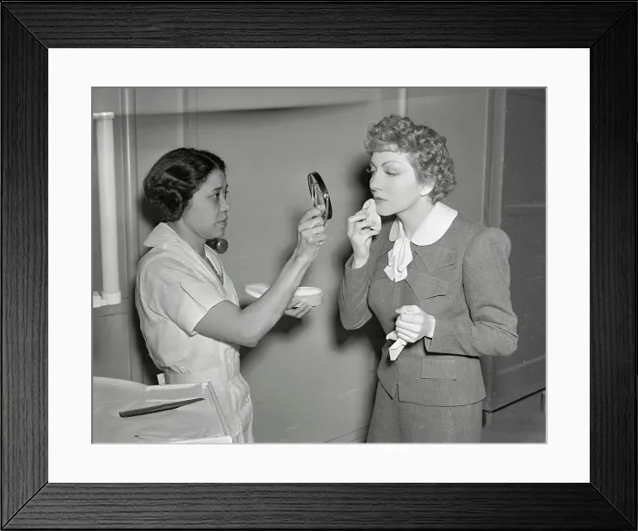 Framed Print : Claudette Checking Her Makeup Framed Print : Claudette Checking Her Makeup