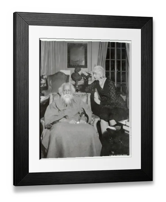 Framed Print : Ruth St. Denis and Sir Rabindranath Tagore Sitting in Parlor Framed Print : Ruth St. Denis and Sir Rabindranath Tagore Sitting in Parlor