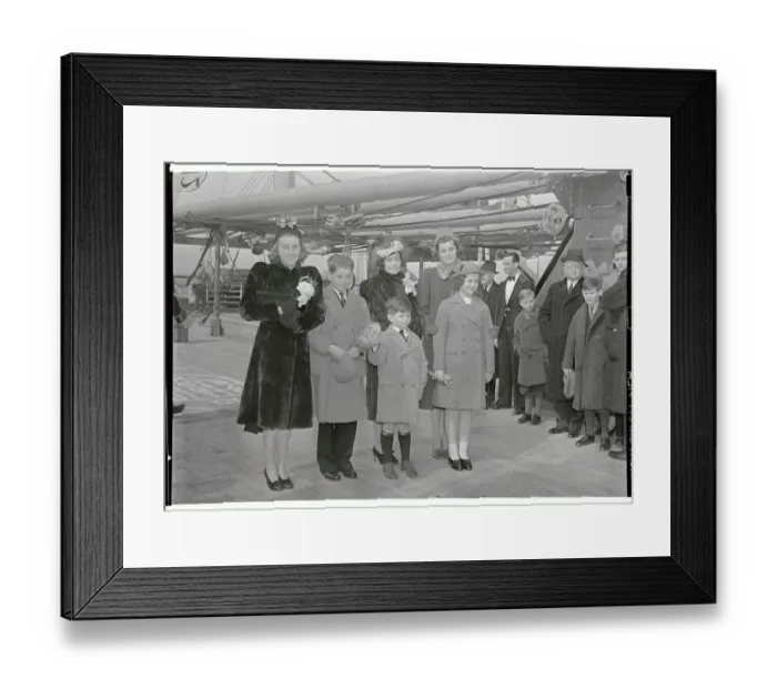 Framed Print : Rose Kennedy Traveling with Her Children Framed Print : Rose Kennedy Traveling with Her Children
