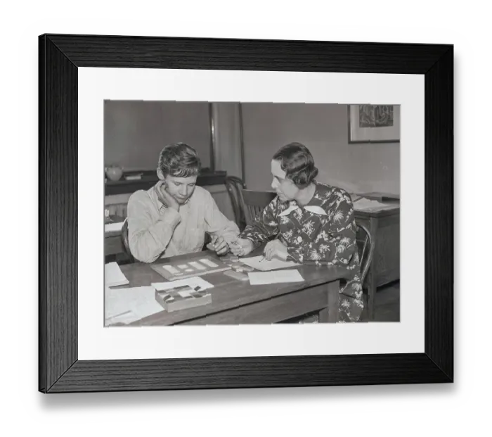 Framed Print : Teacher Instructing Student Framed Print : Teacher Instructing Student
