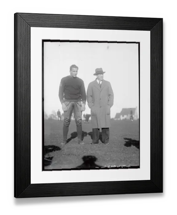 Framed Print : Knute Rockne During Football Practice