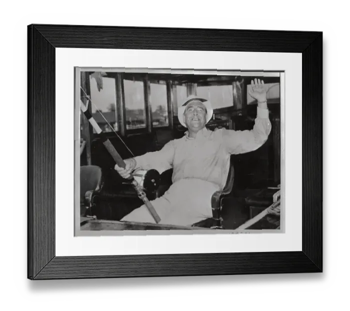 Framed Print : Man Fishing Who Resembles Franklin Roosevelt Framed Print : Man Fishing Who Resembles Franklin Roosevelt