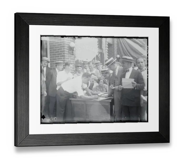 Framed Print : Crowd Bidding For Real Estate