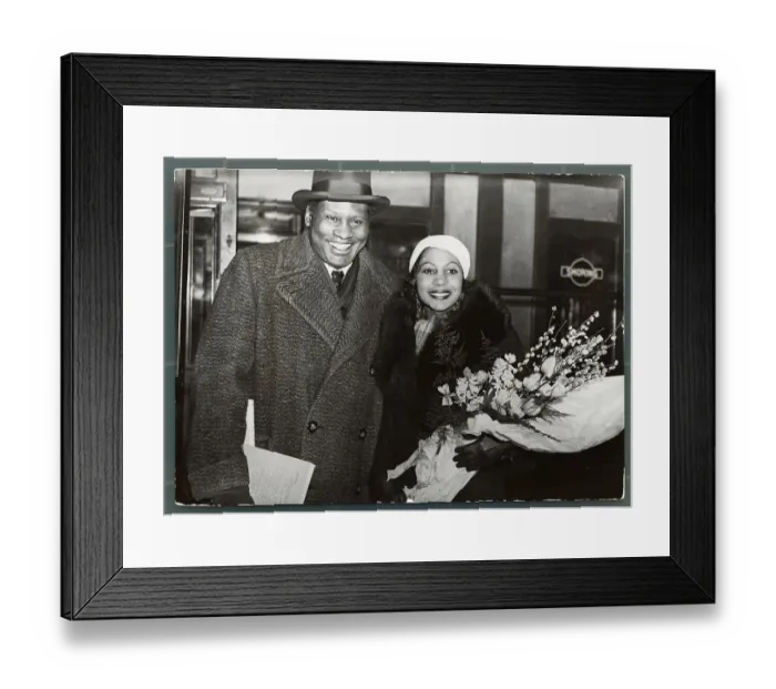 Framed Print : Paul Robeson Posing with Actress Princess Kouka Framed Print : Paul Robeson Posing with Actress Princess Kouka