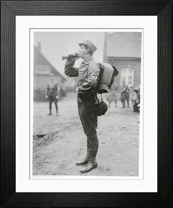 Framed Print : Bugler Playing Bugle Framed Print : Bugler Playing Bugle
