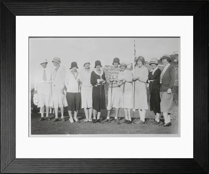 Framed Print : Portrait of Women Golfers Framed Print : Portrait of Women Golfers