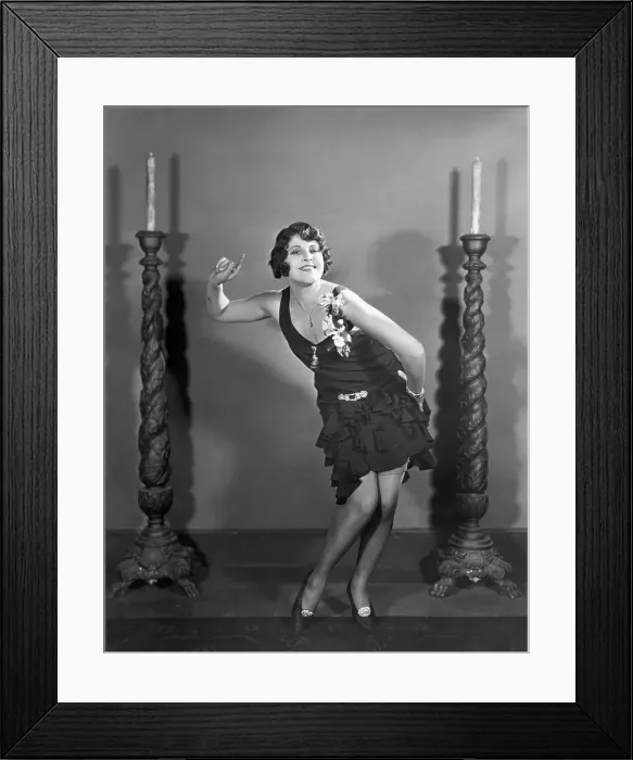 Framed Print : Woman Charleston Dancer In Movie Still Framed Print : Woman Charleston Dancer In Movie Still