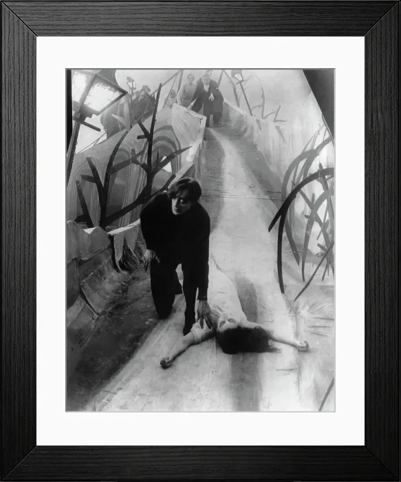 Framed Print : Scene from The Cabinet of Dr. Caligari Framed Print : Scene from The Cabinet of Dr. Caligari
