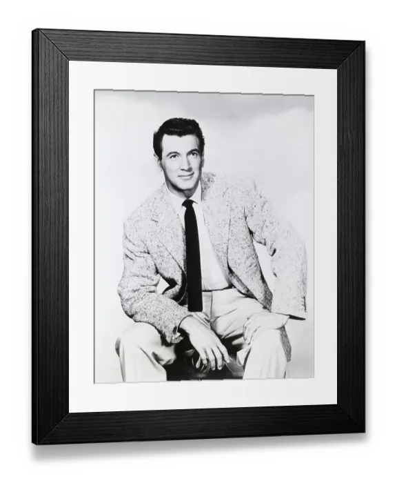 Framed Print : Actor Rock Hudson Sitting