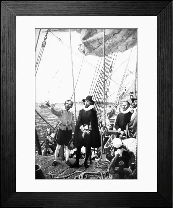 Framed Print : John Winthrop Aboard the Arabella Framed Print : John Winthrop Aboard the Arabella