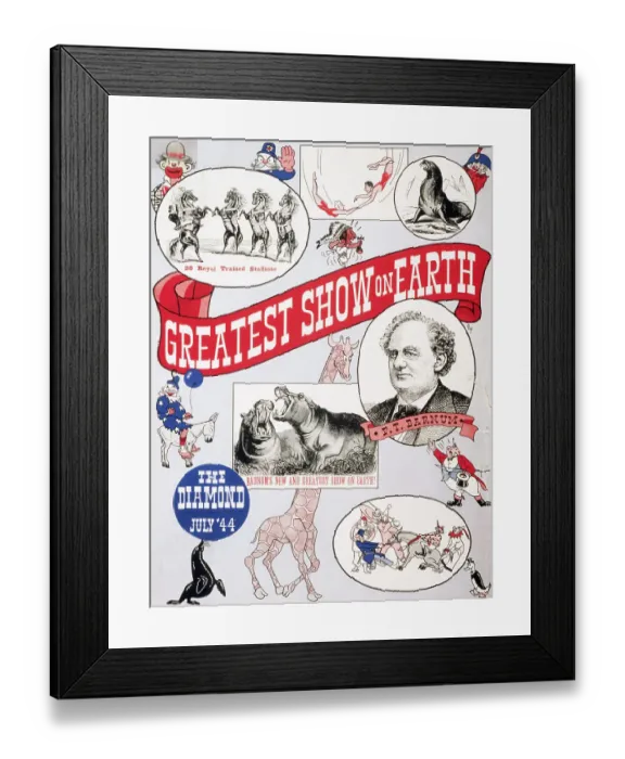 Framed Print : Greatest Show on Earth Poster Advertising P.T. Barnum's Circus Framed Print : Greatest Show on Earth Poster Advertising P.T. Barnum's Circus