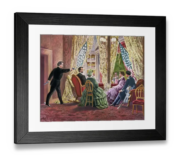 Framed Print : John Wilkes Booth Shoots President Lincoln Framed Print : John Wilkes Booth Shoots President Lincoln