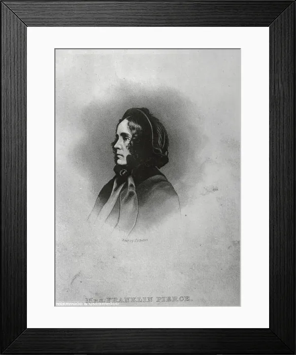 Framed Print : Profile Portrait of Jane Appleton Pierce The Wife of President Franklin Pierce Framed Print : Profile Portrait of Jane Appleton Pierce The Wife of President Franklin Pierce