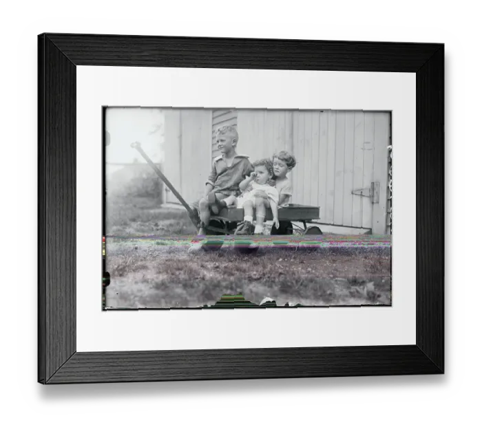 Framed Print : Kent Children Resting in Wagon Framed Print : Kent Children Resting in Wagon