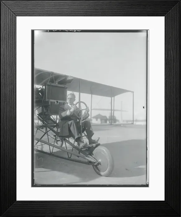 Framed Print : Cyrus Bettis in Early Aircraft Framed Print : Cyrus Bettis in Early Aircraft