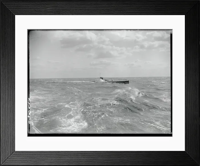 Framed Print : Submarine Sailing off Shore Framed Print : Submarine Sailing off Shore