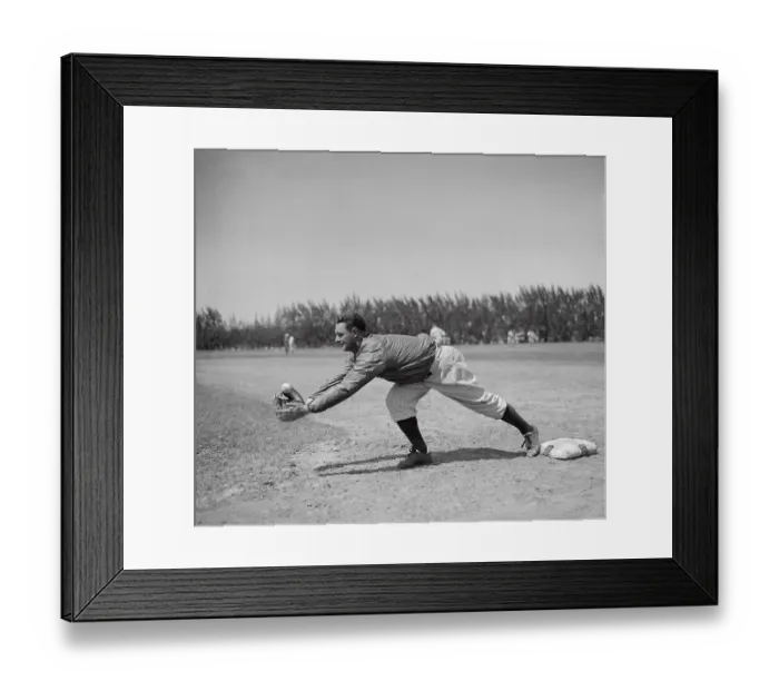 Framed Print : Baseball Player Lou Gehrig at Spring Training