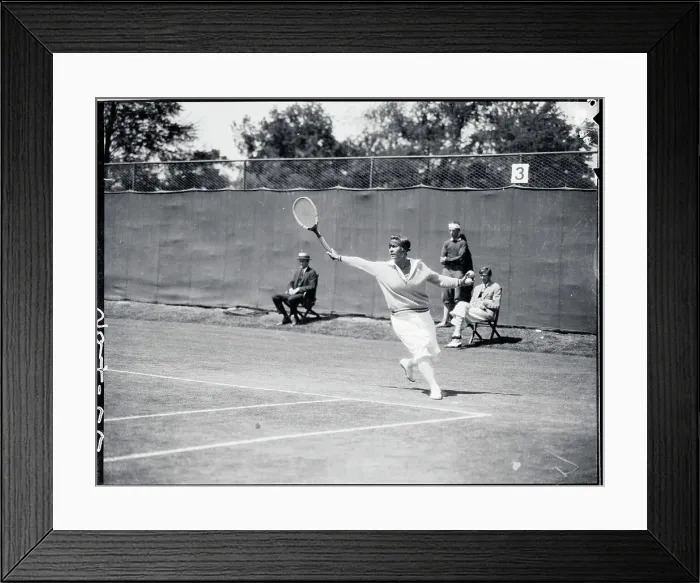 Framed Print : Molla Mallory in Tennis Match Framed Print : Molla Mallory in Tennis Match