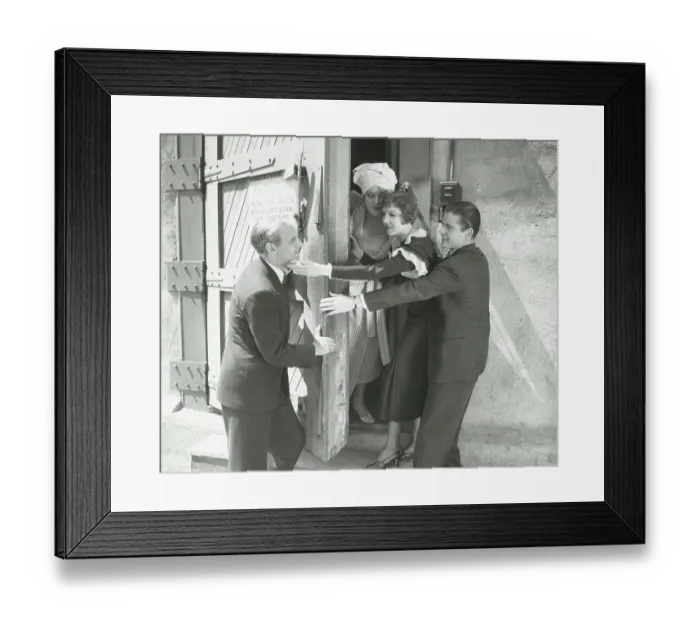 Framed Print : Claudette Colbert with Friends
