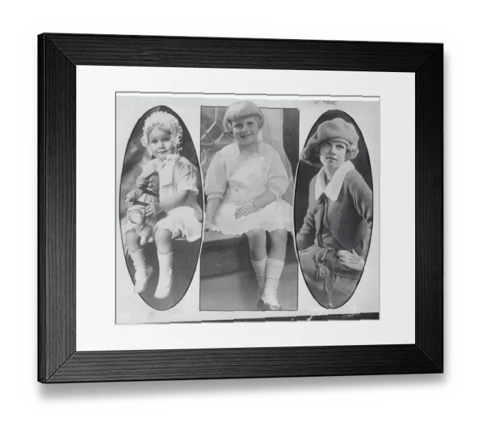 Framed Print : Triple Portraits of a Young Jean Harlow Framed Print : Triple Portraits of a Young Jean Harlow