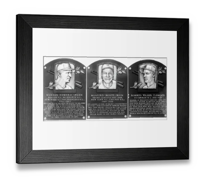 Framed Print : Inductee Plaques at Baseball Hall of Fame Framed Print : Inductee Plaques at Baseball Hall of Fame
