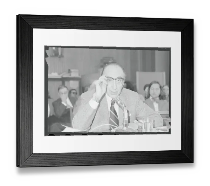 Framed Print : Michael E. DeBakey Adjusting Eyeglasses at Health Meeting Framed Print : Michael E. DeBakey Adjusting Eyeglasses at Health Meeting