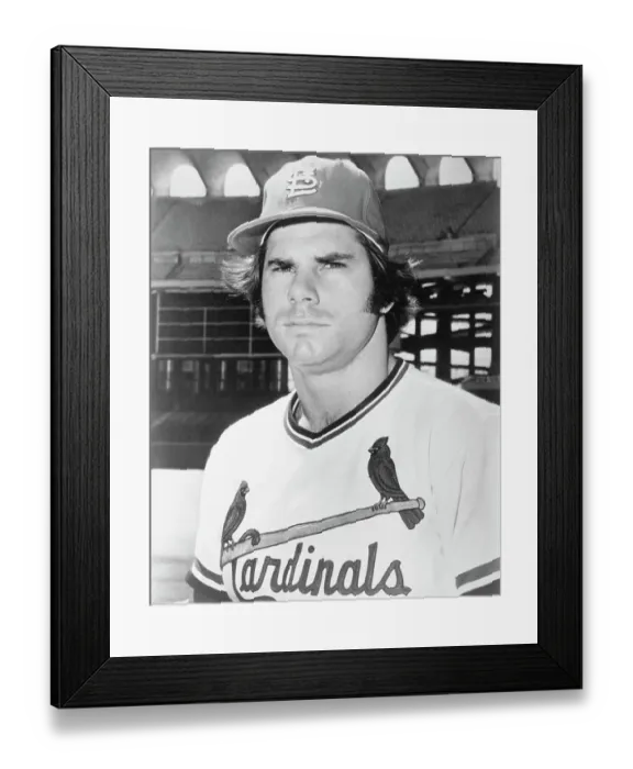 Framed Print : Portrait of Cardinals Al Hrabosky Wearing Baseball Cap and Uniform Framed Print : Portrait of Cardinals Al Hrabosky Wearing Baseball Cap and Uniform