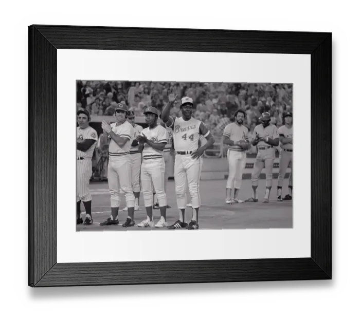 Framed Print : Hank Aaron Waving to Fans Framed Print : Hank Aaron Waving to Fans