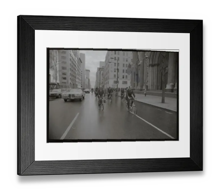 Framed Print : Bicyclist Riding in Street Framed Print : Bicyclist Riding in Street