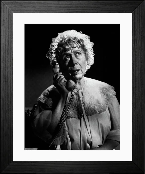 Framed Print : Edith Evans Speaking On Telephone