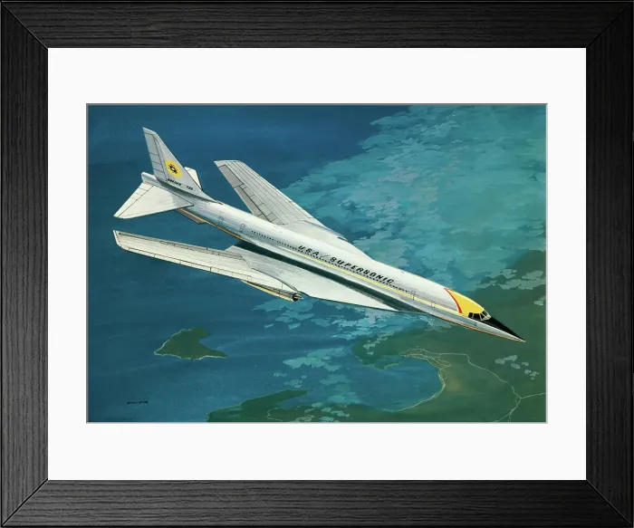 Framed Print : Boeing 733 Supersonic Airliner in Flight Framed Print : Boeing 733 Supersonic Airliner in Flight