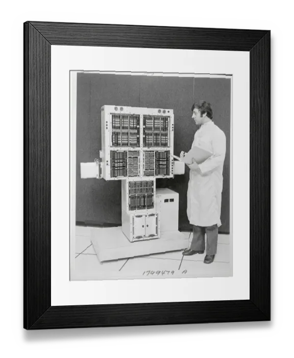 Framed Print : Man Standing by UNIVAC 1832 Multiprocessor Framed Print : Man Standing by UNIVAC 1832 Multiprocessor