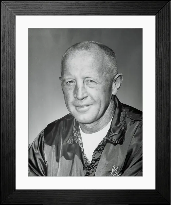 Framed Print : Portrait of Green Bay Packers Coach Red Cochran Framed Print : Portrait of Green Bay Packers Coach Red Cochran