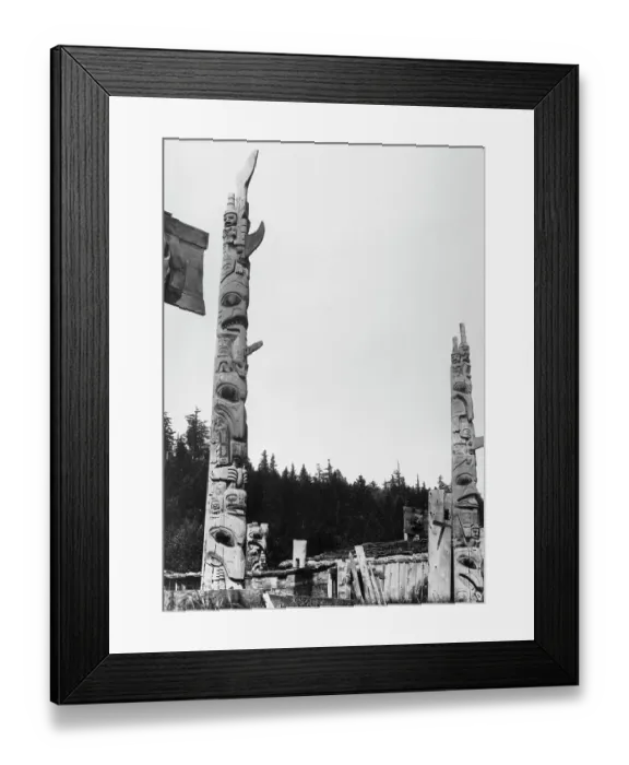 Framed Print : Native American Totem Poles In B.C Framed Print : Native American Totem Poles In B.C