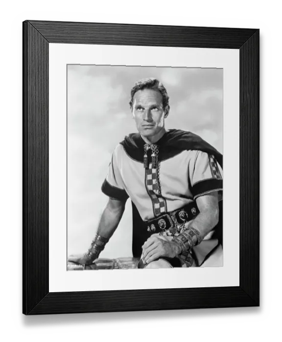 Framed Print : Charlton Heston in Costume For Ben Hur Framed Print : Charlton Heston in Costume For Ben Hur