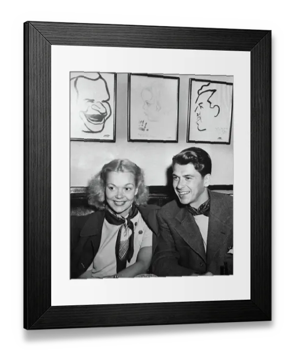 Framed Print : Ronald Reagan and Jane Wyman