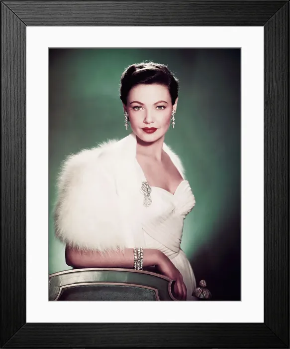 Framed Print : Actress Gene Tierney Framed Print : Actress Gene Tierney