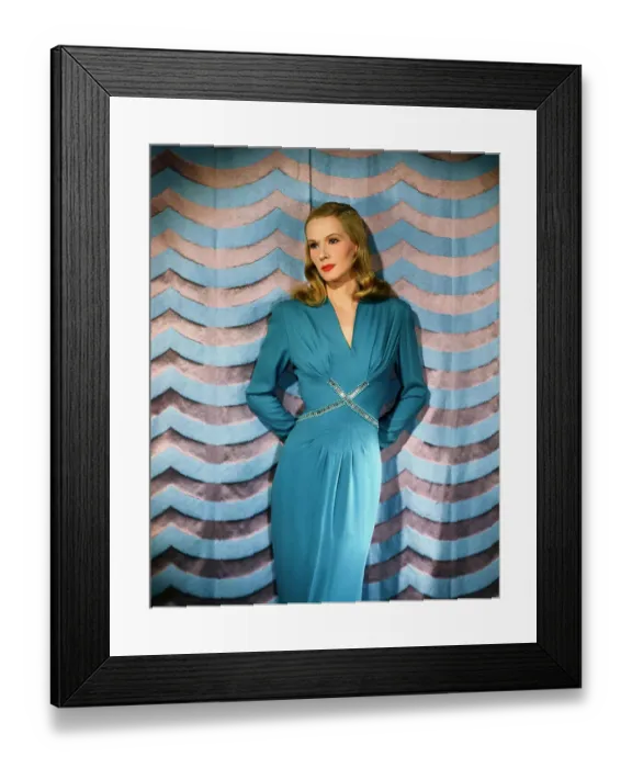Framed Print : Actress June Vincent Wearing Dress with Applique Framed Print : Actress June Vincent Wearing Dress with Applique