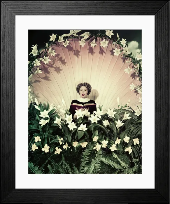 Framed Print : Jane Harker Singing from Choir Book