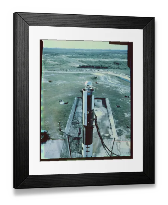 Framed Print : Vanguard SLV-2 with Attached Satellite Framed Print : Vanguard SLV-2 with Attached Satellite