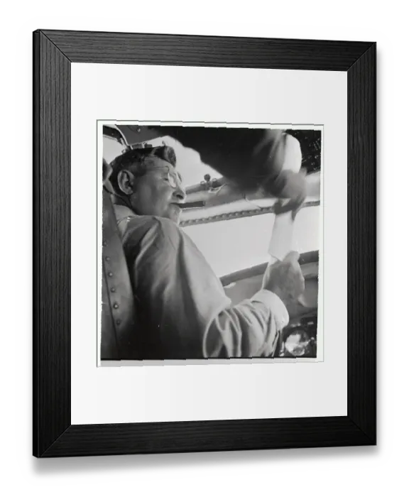 Framed Print : Curtis E. LeMay on Plane Framed Print : Curtis E. LeMay on Plane