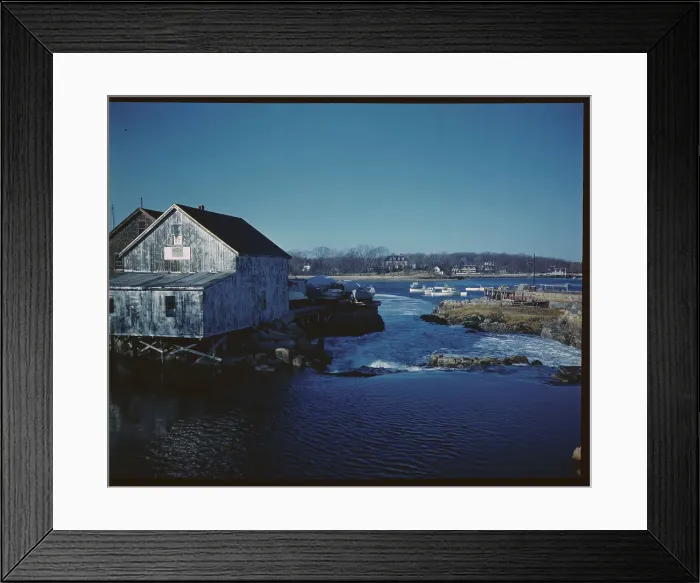 Framed Print : Lobster Boats Anchored Near Boat Yard Framed Print : Lobster Boats Anchored Near Boat Yard