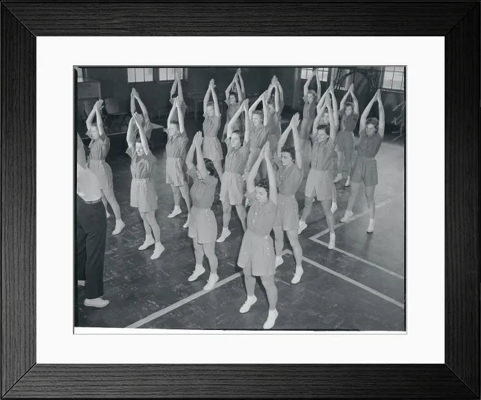 Framed Print : WAVES Exercising in Gym Framed Print : WAVES Exercising in Gym