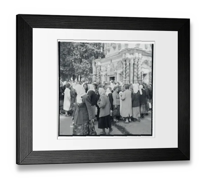 Framed Print : Women Waiting in Milk Line Framed Print : Women Waiting in Milk Line