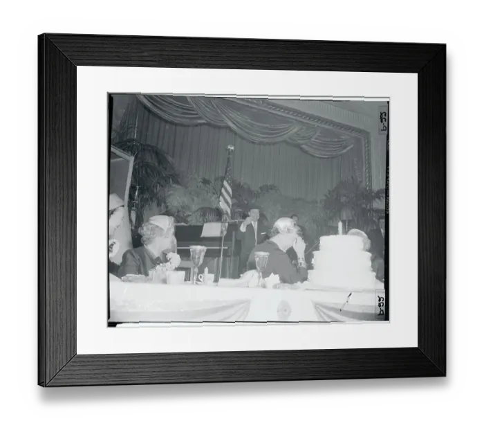 Framed Print : Red Skeleton Performing at Mamie Eisenhower's Birthday Bash