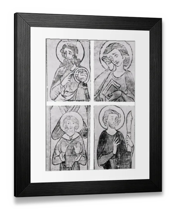 Framed Print : Frescoes on the Wall at St. Mary's Church Framed Print : Frescoes on the Wall at St. Mary's Church