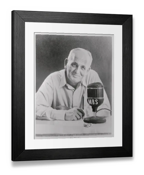 Framed Print : Portrait of Gabriel Heatter Framed Print : Portrait of Gabriel Heatter