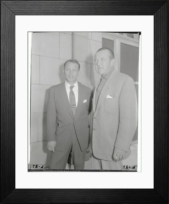 Framed Print : August Busch with Eddie Stanky